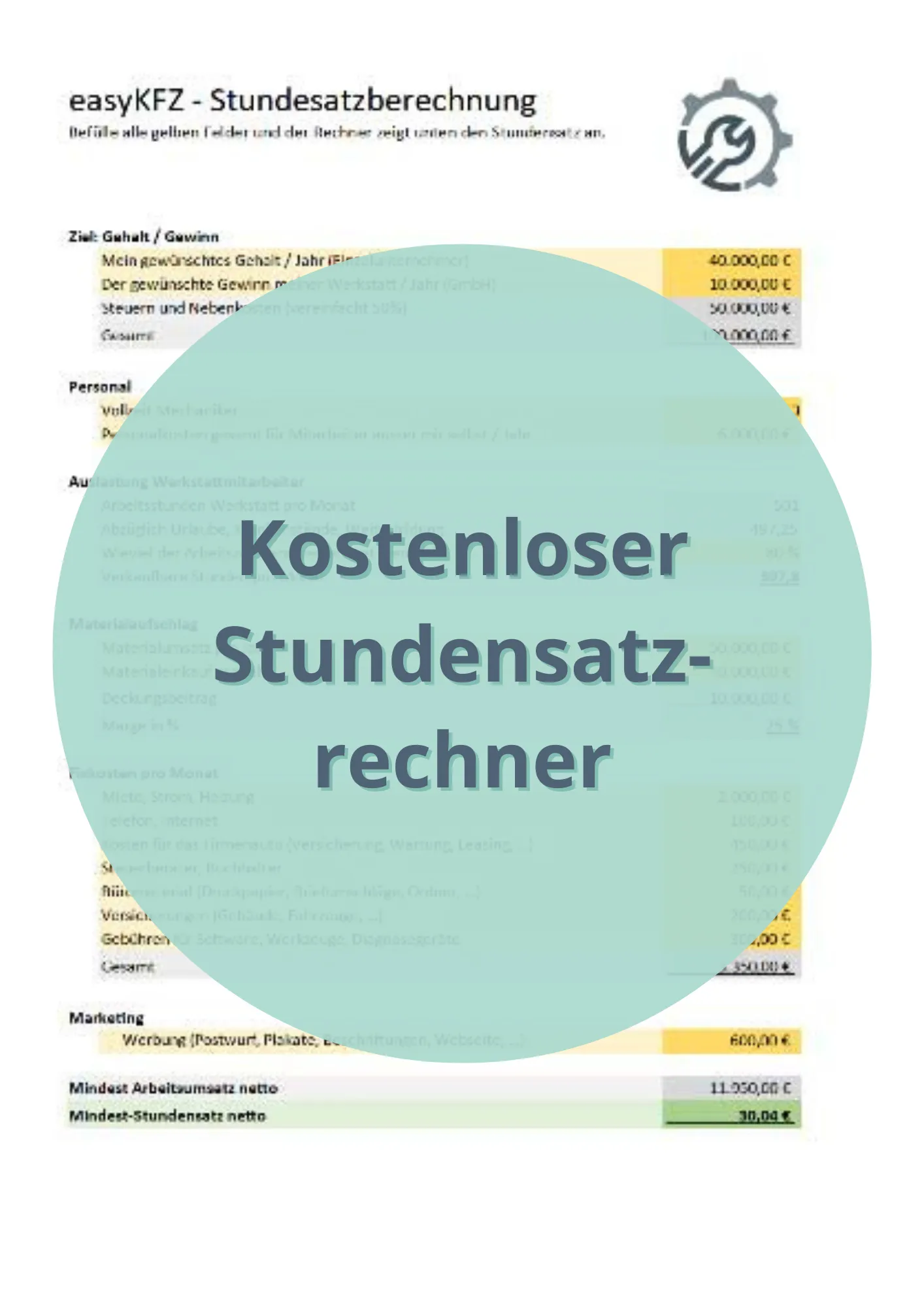 stundensatzrechner vorlage kostenlos